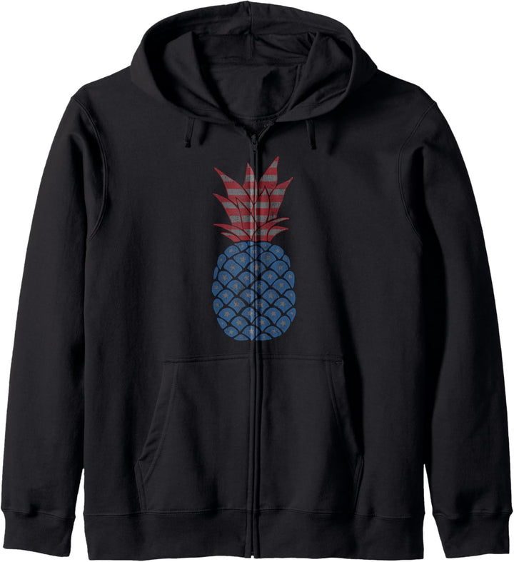 Trendy American Patriotic Pineapple Kapuzenjacke