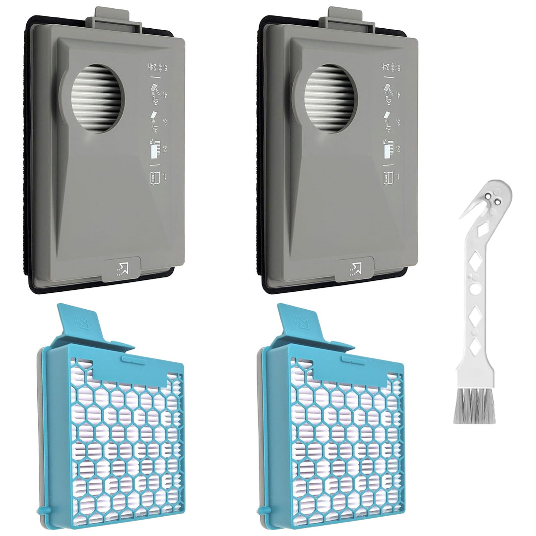 Filter Set Zubehör für Miele Boost CX1 / Blizzard CX1 Staubsauger | 2 Hepafilter (SF-HY 60) + 2 Fein