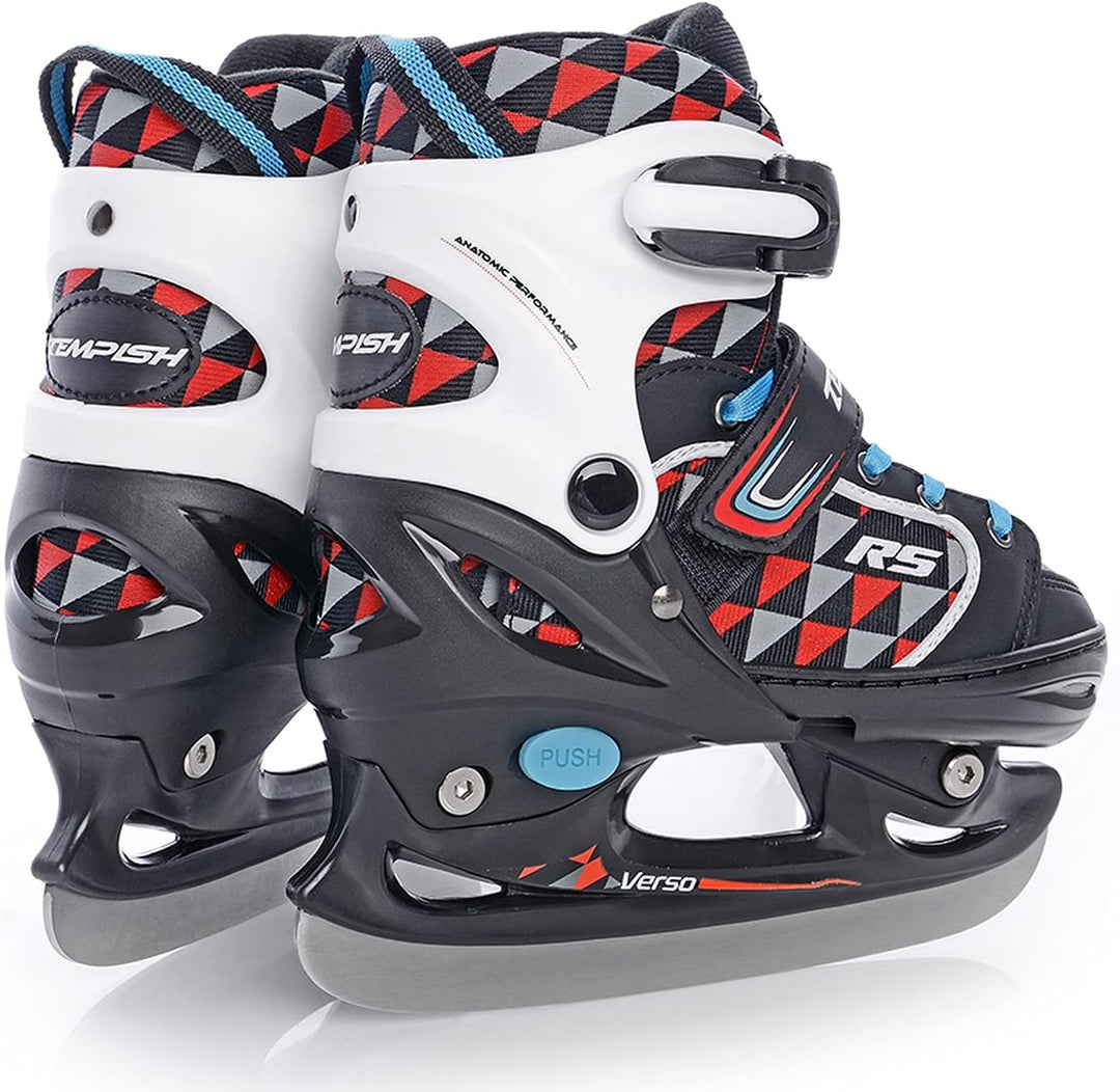 TEMPISH Jungen RS Verso Ice Kinderschlittschuh I in 4 Grössen verstellbar I Eishockey I schwarz-rot-