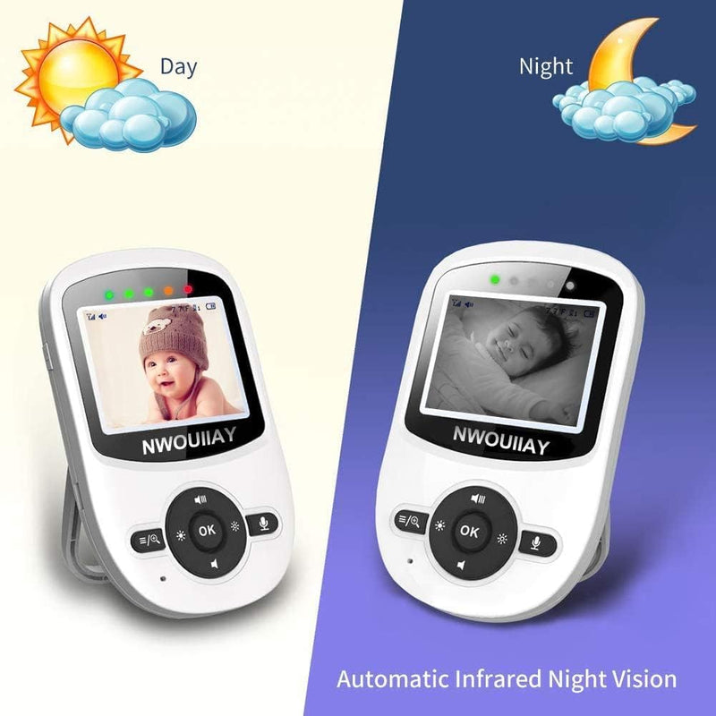 NWOUIIAY Baby Phone Baby Monitor 2.4 GHz Baby Kamera mit LCD Nachtsichtkamera HD Digital Video & Bid