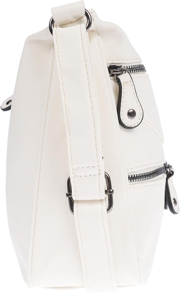 Christian Wippermann Damen Tasche Schultertasche Umhängetasche Crossover Bag Leder Optik Handtasche