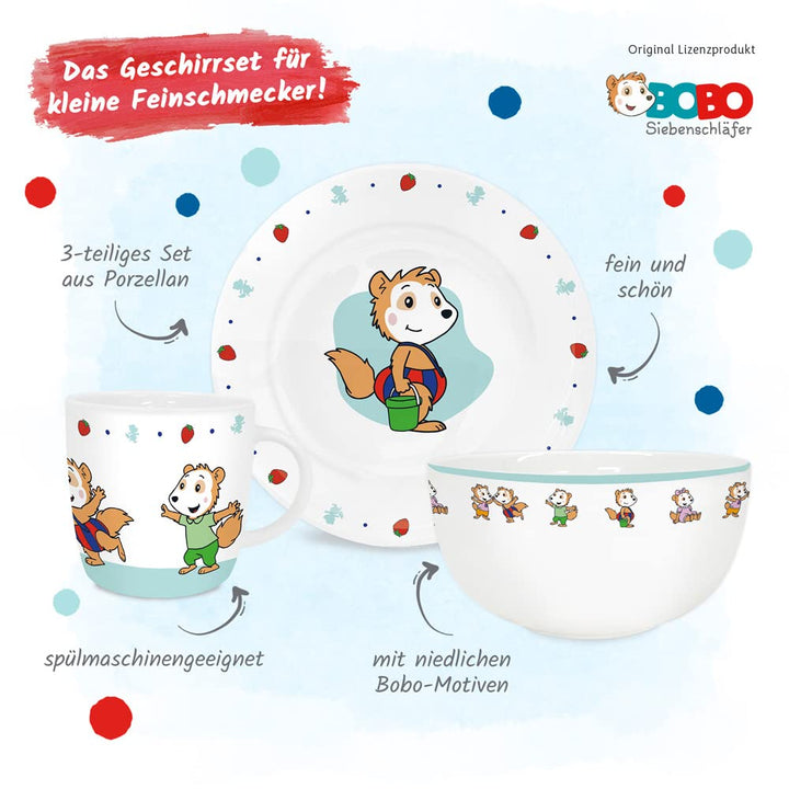 Trötsch BOBO Siebenschläfer Geschirrset Aus Porzellan - Geschenkset Sonstiges Zubehör