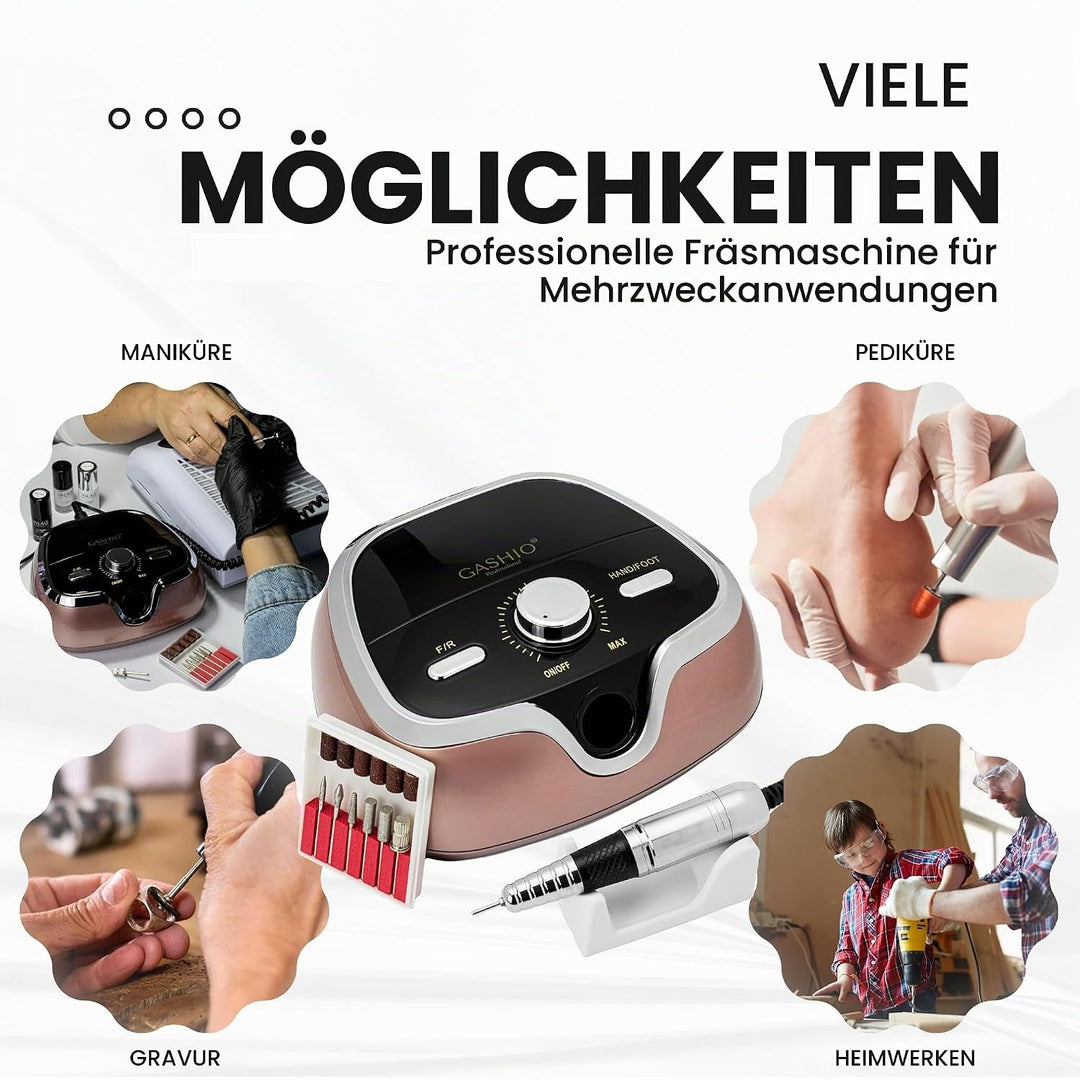 Nagelfräser für Gelnägel | Nail Drill 65W | Elektrische Nagelfeile | Maniküre Pediküre Set Elektrisc