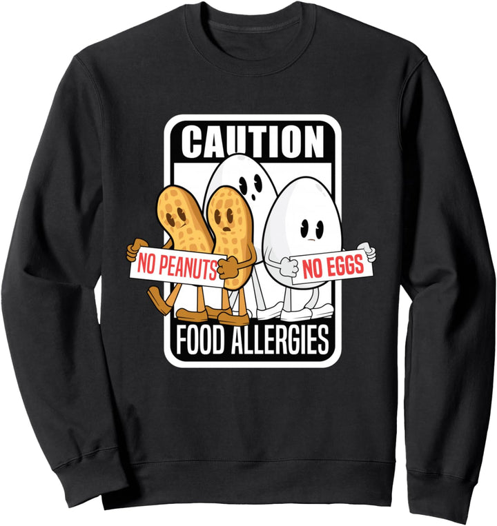 Kinder-Nahrungsmittelallergien Erdnuss-Allergie Ei Allergie Sweatshirt