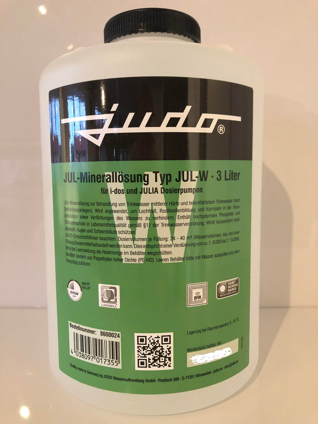 Judo Minerallösung JUL-W für Härtegrad 1+2 3 Liter