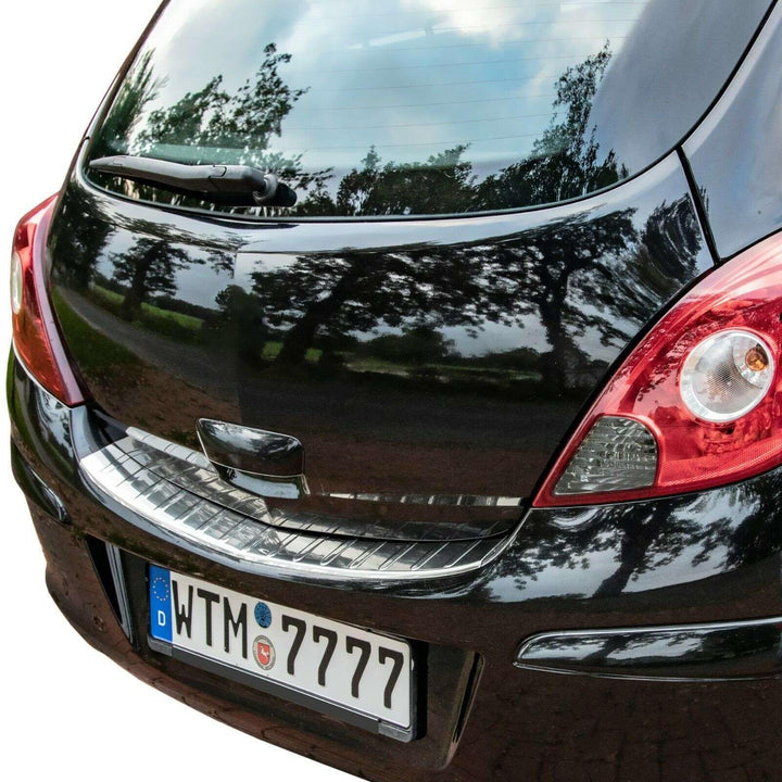 Recambo CT-LKS-1763 LADEKANTENSCHUTZ Edelstahl POLIERT für OPEL Corsa D | 2006-2014 | mit ABKANTUNG,