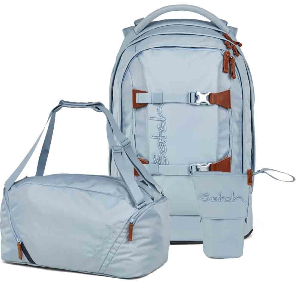 Satch Pack Pencil Slider Edition Schulrucksack Set 3tlg. inkl. Sporttasche (Nordic Ice Blue Skandi),