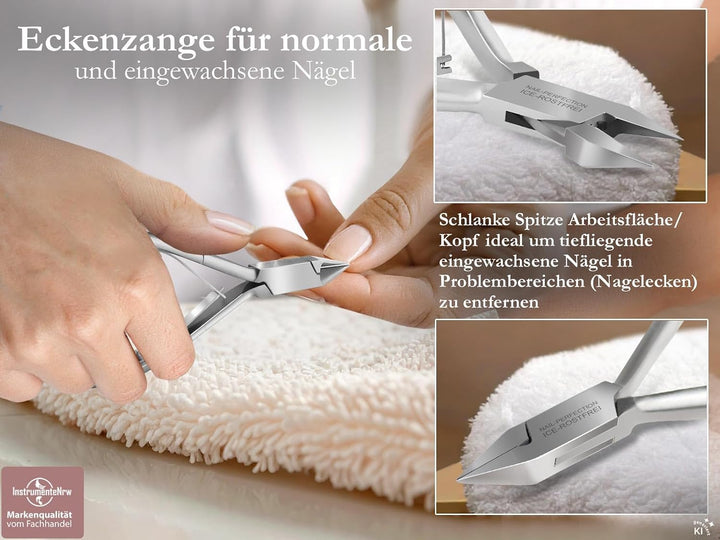Pediküre Nagelzange Kopfschneider Eckenzange Nagelhautzange Set inkl. 2, Pediküre Set, 5-teilig