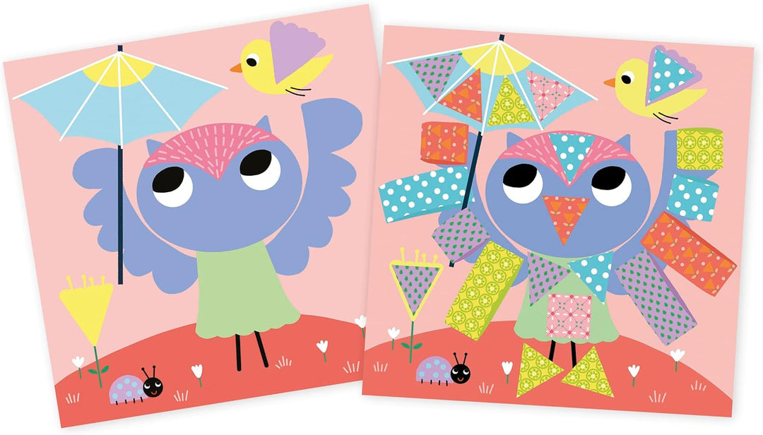 Janod - My Arts & Crafts - Ab 4 Jahre - Ausschneiden und Kleben - 4 Bilder - Kreatives Hobby Kinder