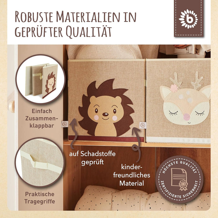 Bieco Igel Piksi - Spielzeugaufbewahrungskiste für den Kallax Regal - 33x33, Igel Piksi