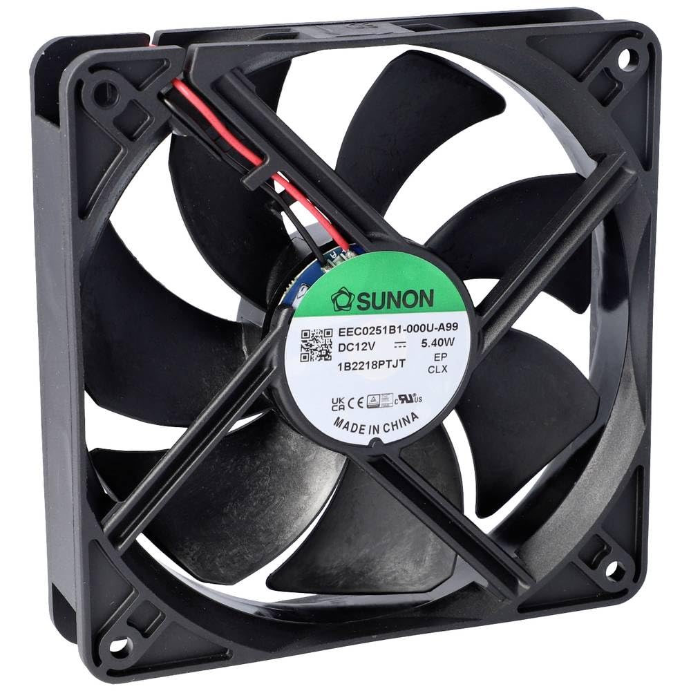 Sunon EEC0251B2-000U-A99 Axiallüfter 12 V/DC 157.97 m³/h (L x B x H) 25 x 120 x 120 mm