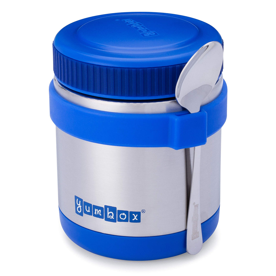 Yumbox Zuppa Thermobehälter Set, 420ml inkl. Edelstahl Löffel - für warmes Essen To Go Blau, Blu