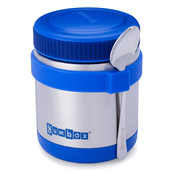 Yumbox Zuppa Thermobehälter Set, 420ml inkl. Edelstahl Löffel - für warmes Essen To Go Blau, Blu