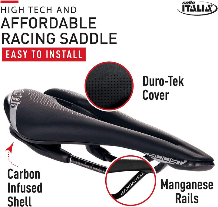 Selle Italia Unisex – Erwachsene Sp01 Boost Tm Superflow Sattel L Schwarz, L Schwarz