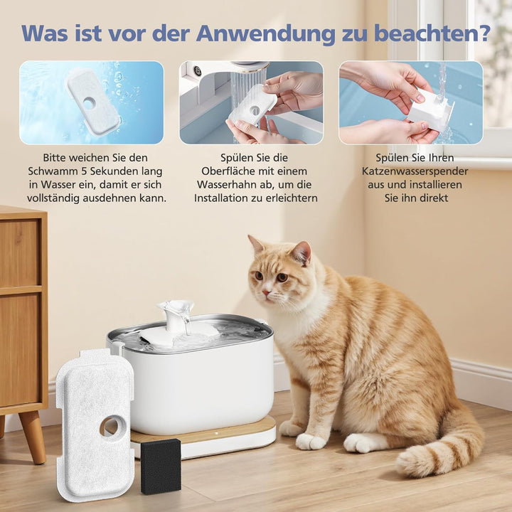 16 Stück Katzenbrunnen Filter für PETLIBRO Dockstream Tomxcute Katzentrinkbrunnen PLWF005 / PLWF105