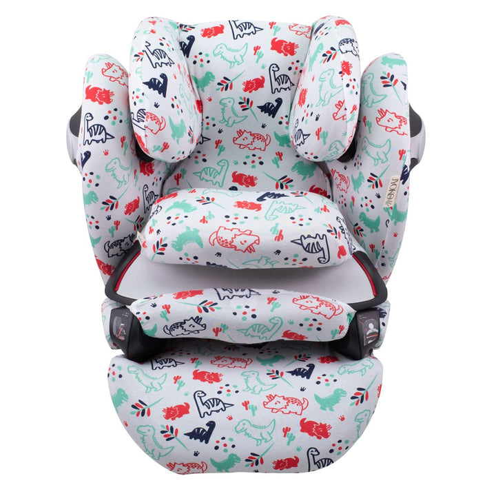 JYOKO Kids Bezug für Autositz kompatibel mit Cybex Pallas M (Dino Party), Dino Party
