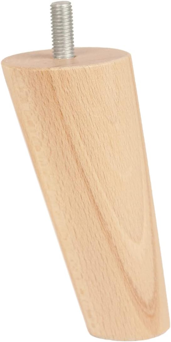 P17 | Modell Dylan NATÜRLICH | Set mit 4 Holzfüssen mit Schrauben (10 MA) | H.12 | Beine für Sofas u