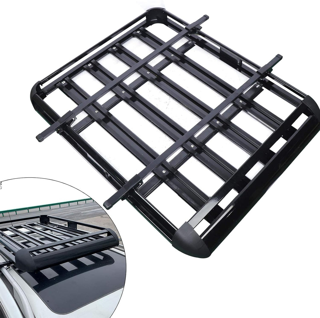 Futchoy Dachgepäckträger für Autos - Gepäckträger aus Aluminium 127x97cm 68kg Tragkraft Gepäck Frach