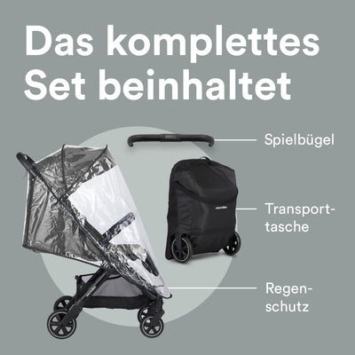 Easywalker Jackey Buggy 0-22 kg, Leichtgewicht, Automatisch faltbar, Einzigartiges Zubehörsystem, mi