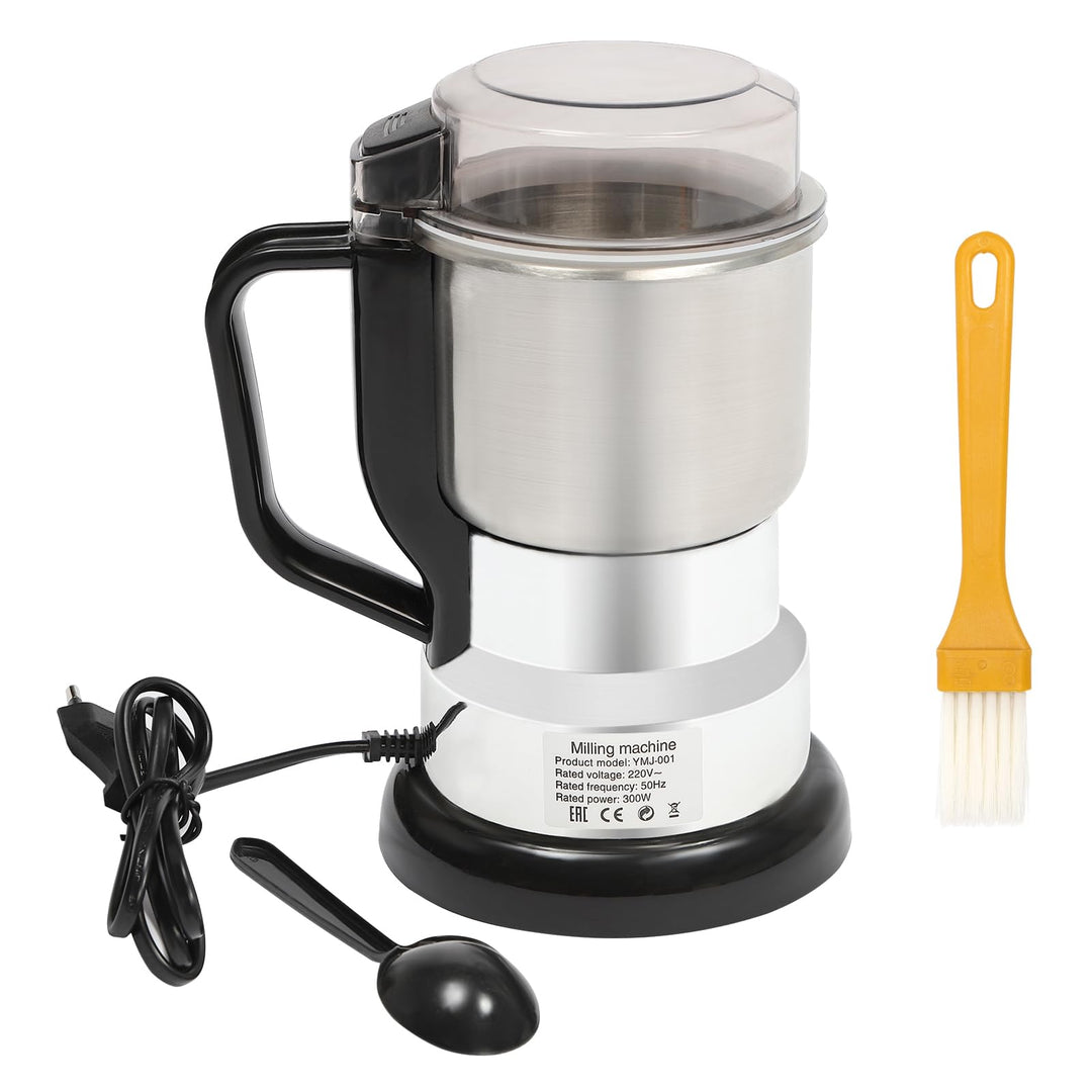 300W Elektrische Kaffeemühle, 500ml Edelstahl Kaffeebohnen Getreide Nuss Bohne Mahl, Gewürze Nuss-Bo