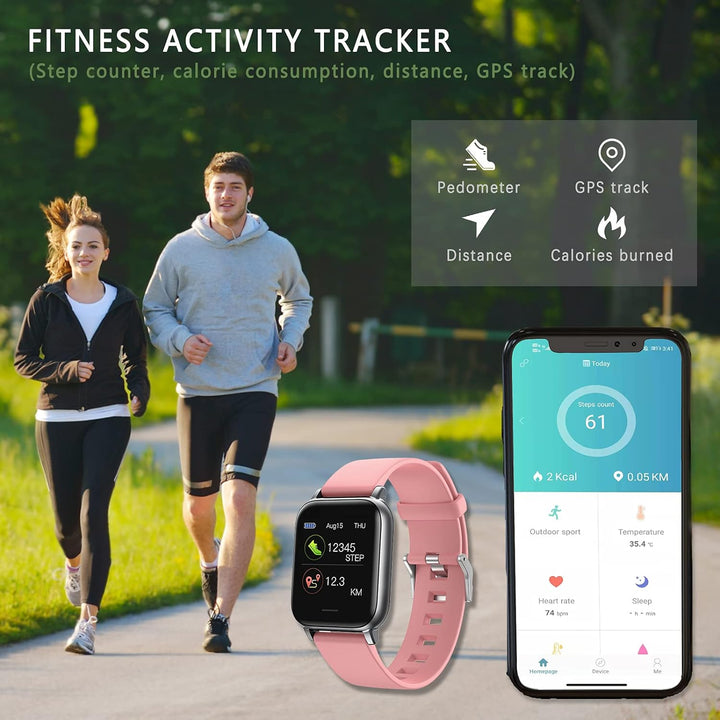 SUPBRO Fitness Tracker Smartwatch Wasserdicht IP68 Fitness Armband mit Pulsmesser Aktivitätstracker