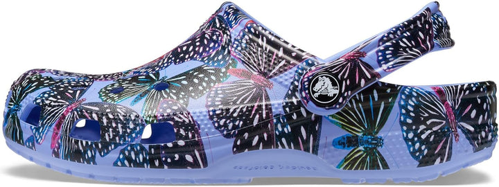 Crocs Unisex Classic Printed Floral ClogsHolzschuh 40/42 EU Moon Jelly Multi Butterfly, 40/42 EU Moo