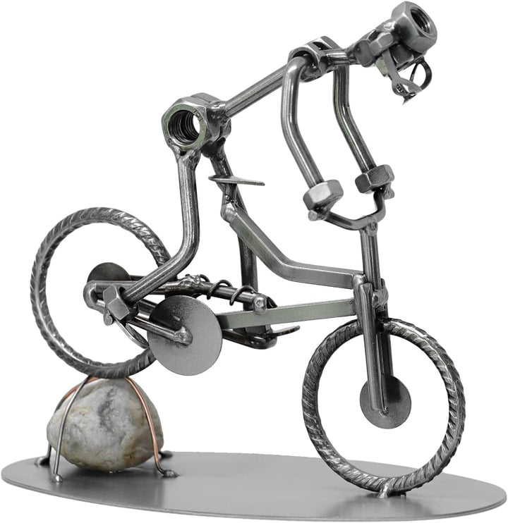 metalman24 Schraubenmännchen Fahrrad Mountainbike Stein MTB handgefertigte ausgefallene Geschenkidee