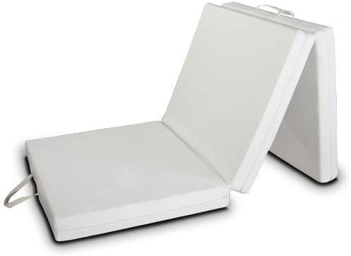 EVERGREENWEB Futon Klappbar 97 x 200 cm, Platzsparende Faltbare Matratze aus Waterfoam mit abnehmbar