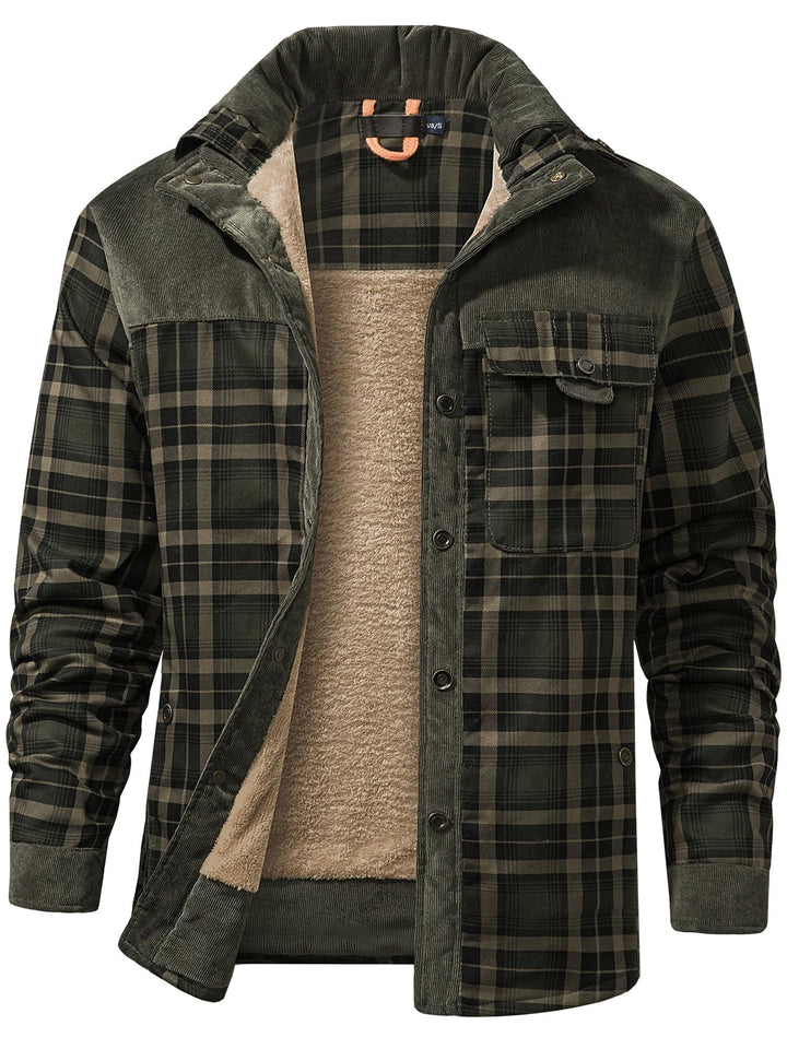 Mr.Stream Herren Thermohemd Flanellhemd Winterjacke Fleecefutter schützendem Innenfutter Holzfällerh