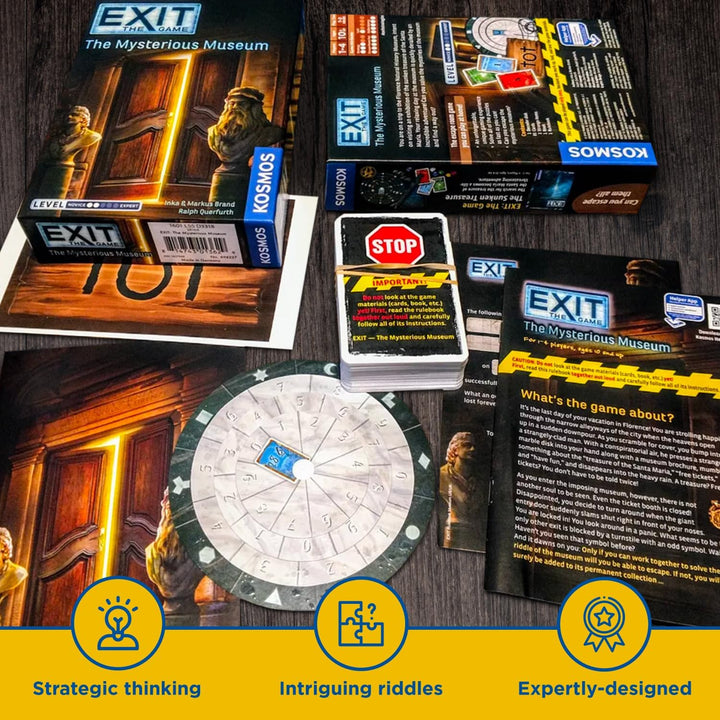 Thames & Kosmos - EXIT: The Mysterious Museum - Level: 2/5 - Unique Escape Room Game - 1-4 Players -