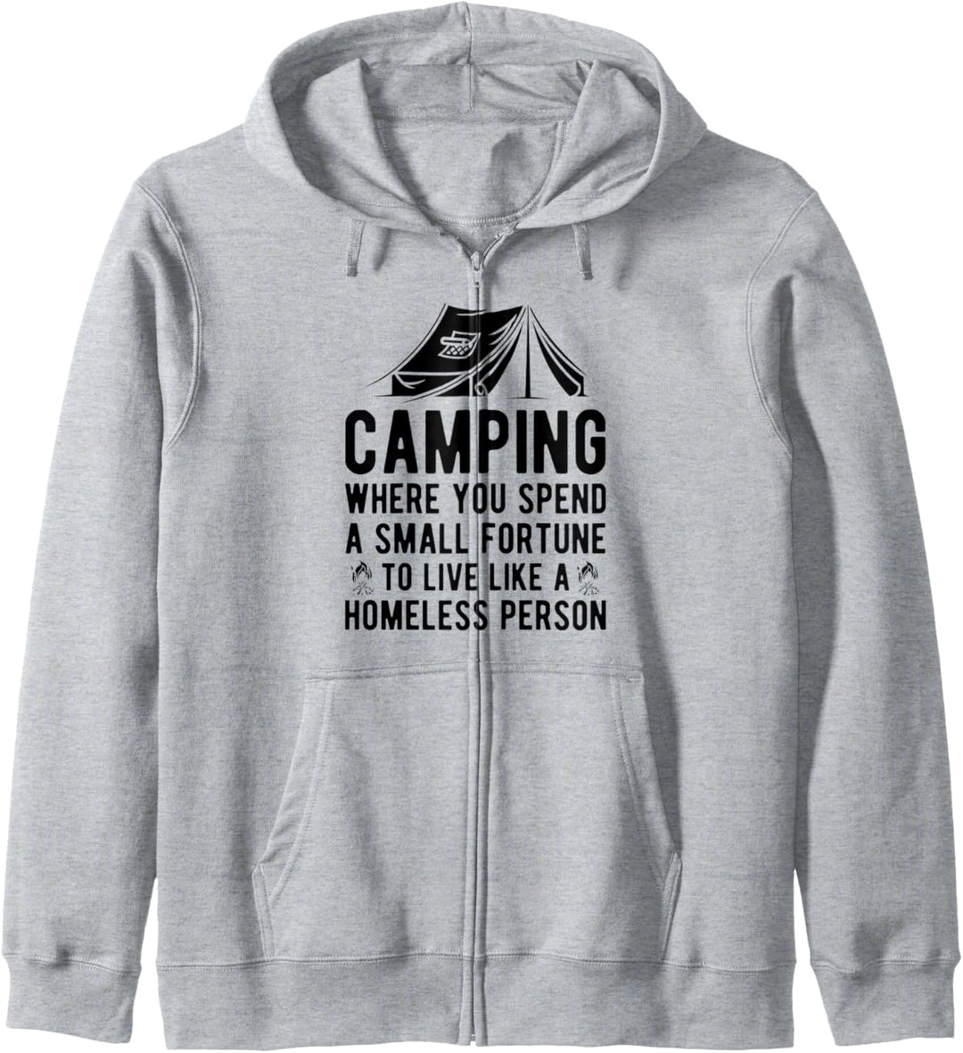 Camping, wo Sie ein kleines Vermögen ausgeben und wie ein Kapuzenjacke