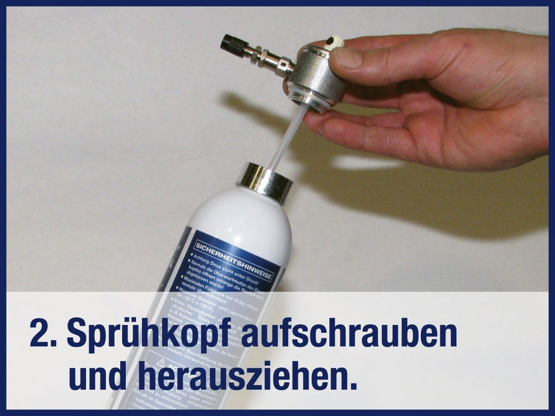Rotek wiederbefüllbare Sprühflasche inkl. 4 Düsen - einfach Mittel einfüllen, mit Druckluft befüllen