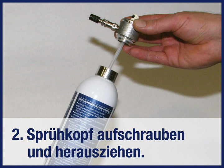 Rotek wiederbefüllbare Sprühflasche inkl. 4 Düsen - einfach Mittel einfüllen, mit Druckluft befüllen