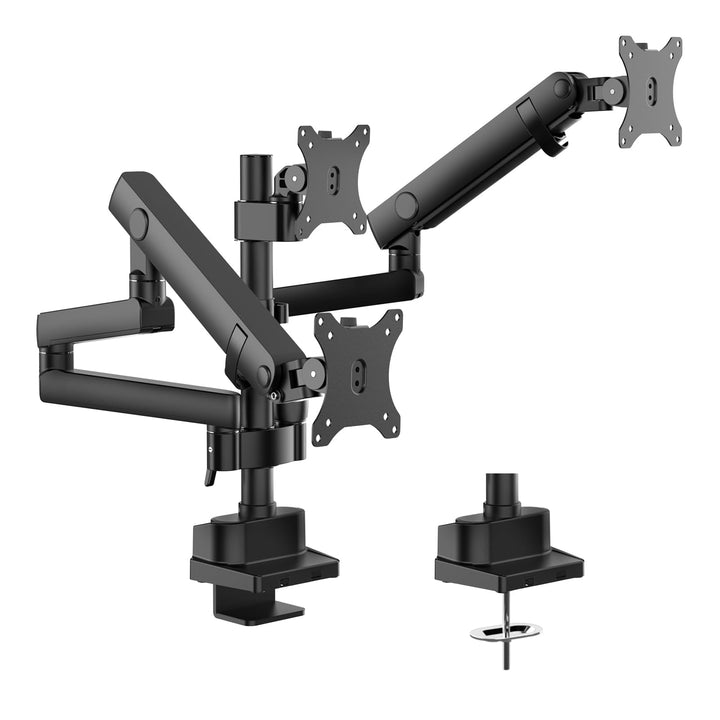 Wiltec Dreifach Monitorhalterung Schreibtisch mit 360° VESA-Platte, Bildschirmhalterung bis 9 kg pro
