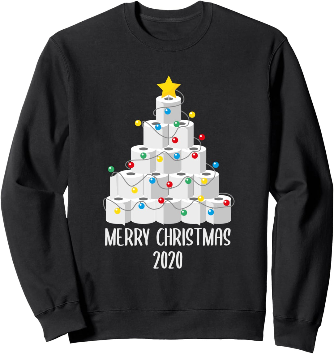 Weihnachten 2020 Weihnachtsbaum aus Klopapier Hamsterkauf Sweatshirt