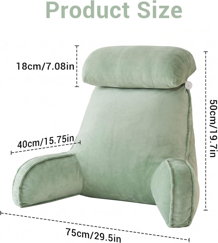 Lesekissen für Bett und Sofa Ergonomisch mit Nackenrolle - Rückenkissen Bett Gross mit Memory Schaum