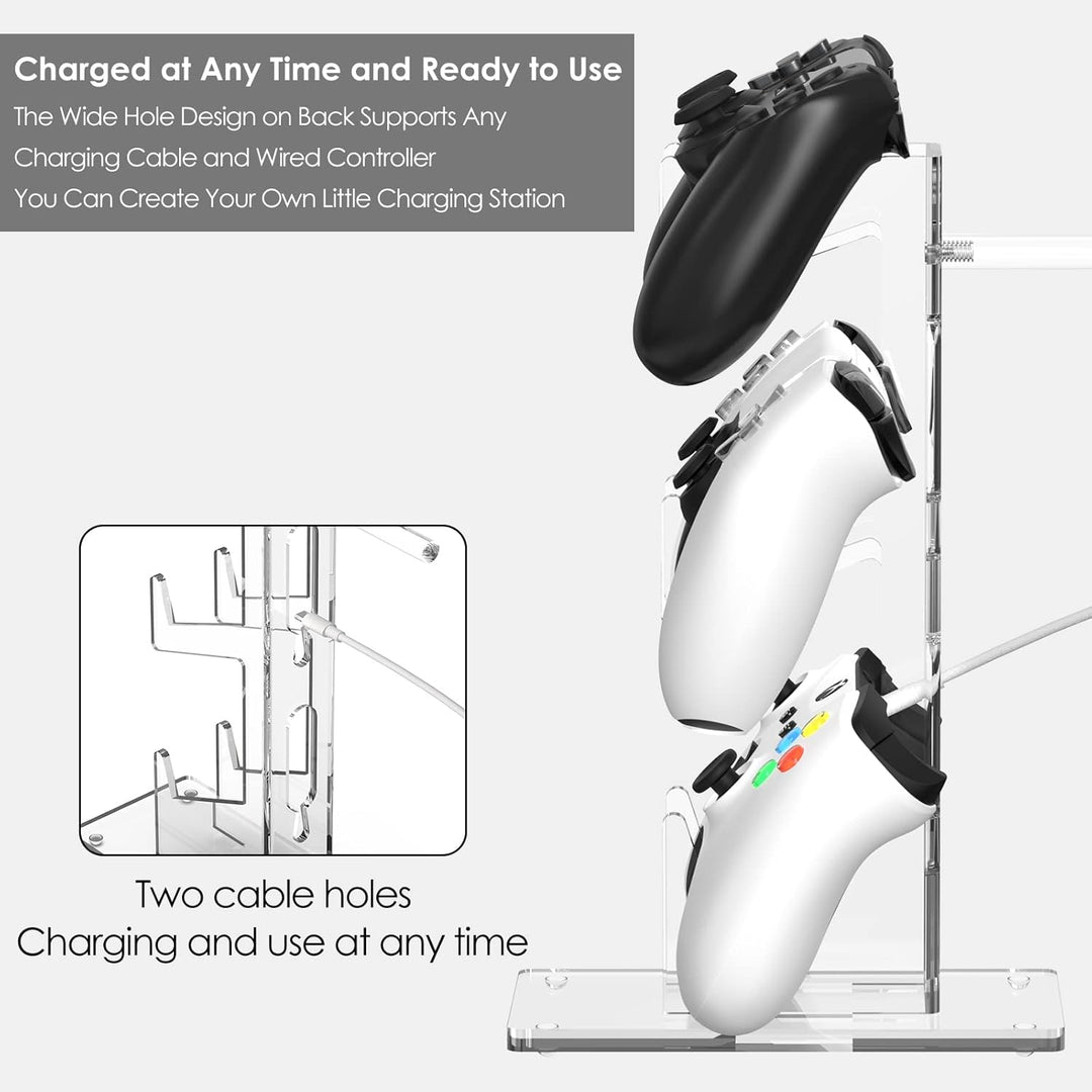 Linkidea Universal 3-Tier-Controller-Ständer und Headset-Ständer, Controller-Zubehör mit Kristallstr
