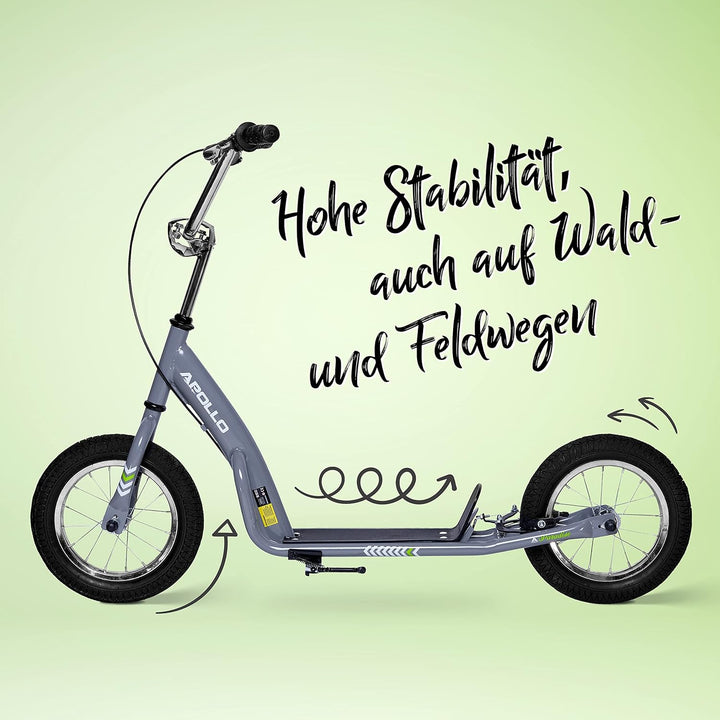 Apollo Retro Scooter Paradise | Roller mit Luftreifen 12,5 Zoll | Stylisher Tretroller für Kinder un
