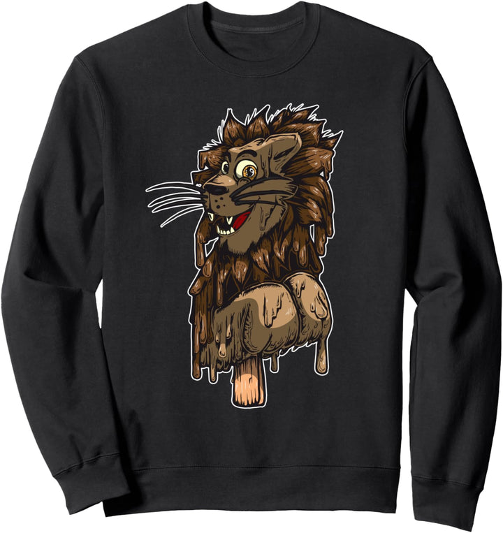 Schmelzender Löwe Eis - Eiscremeförmige Tiere Sweatshirt