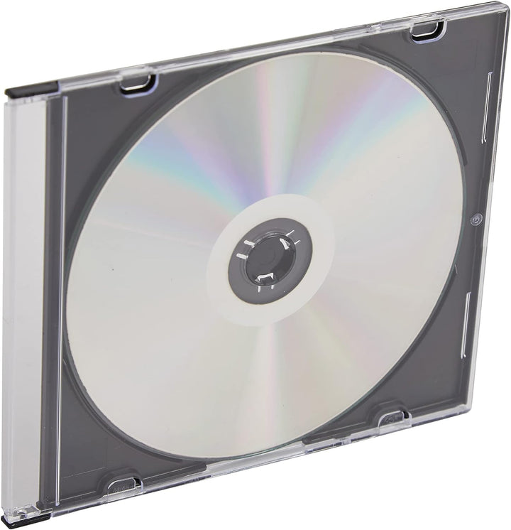 CD- / DVD-Hülle für 1 CD / DVD, 5.2 mm, transparent mit schwarzer Schale, 100 Stück