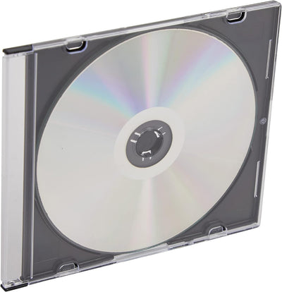 CD- / DVD-Hülle für 1 CD / DVD, 5.2 mm, transparent mit schwarzer Schale, 100 Stück