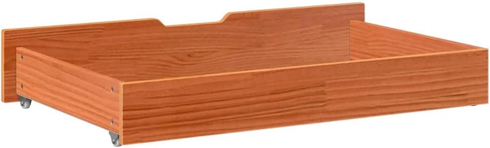 vidaXL Bettschubladen 2 STK., Bettkasten Holz Aufbewahrung mit Rollen, Bett Schublade Bettauszug, Be