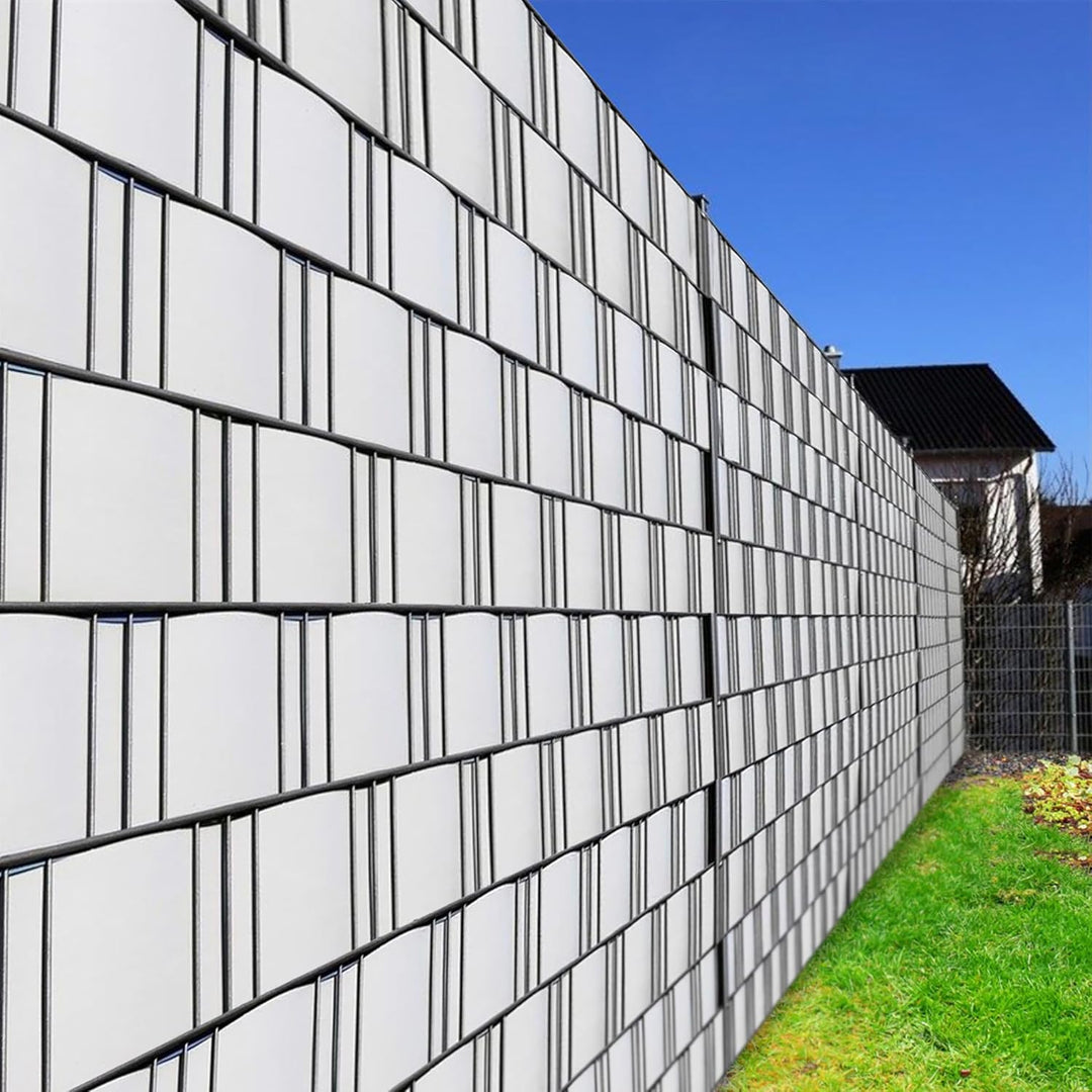 UISEBRT PVC Sichtschutzstreifen für Doppelstabmatten, 65 m x 19 cm Doppelstabmattenzaun, Blickdichte