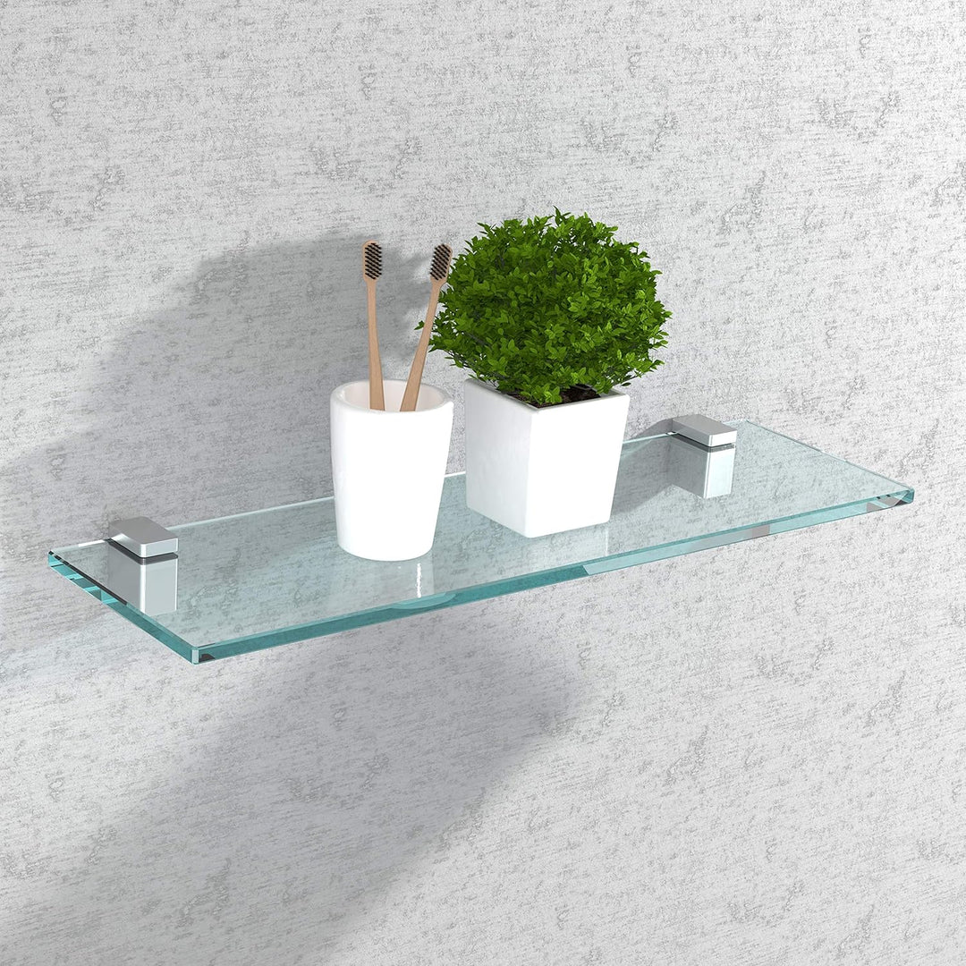 bijon Glasregal Glasablage Wandregal Glas Bad-Regal Glas Badezimmer Regal Badablage Ablageregal - 8m
