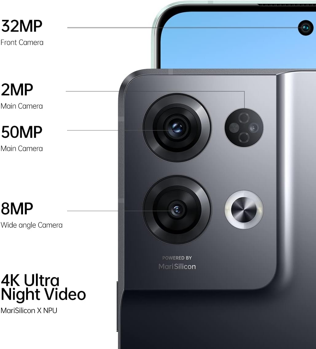 OPPO Reno8 Pro Smartphone, MediaTek Dimensity 8100-MAX 5G, 6,7 Zoll (17 cm) 120 Hz AMOLED-Bildschirm
