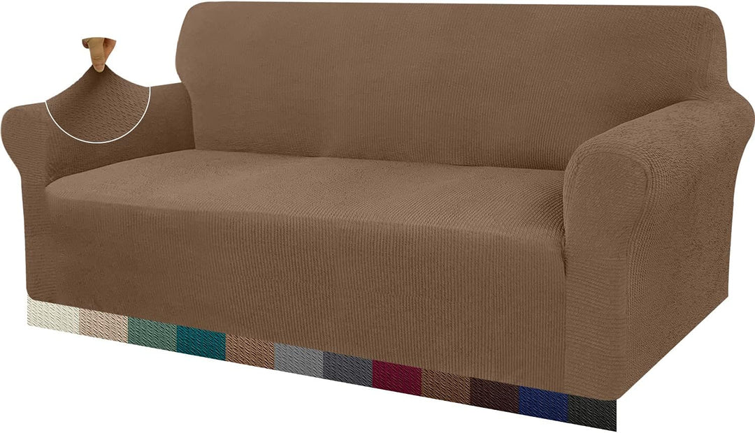 Granbest Dicke Sofabezug 4 Siter Stretch und Stilvolle Couchbezug Möbelbezüge Anti Rutsch Kratzfest