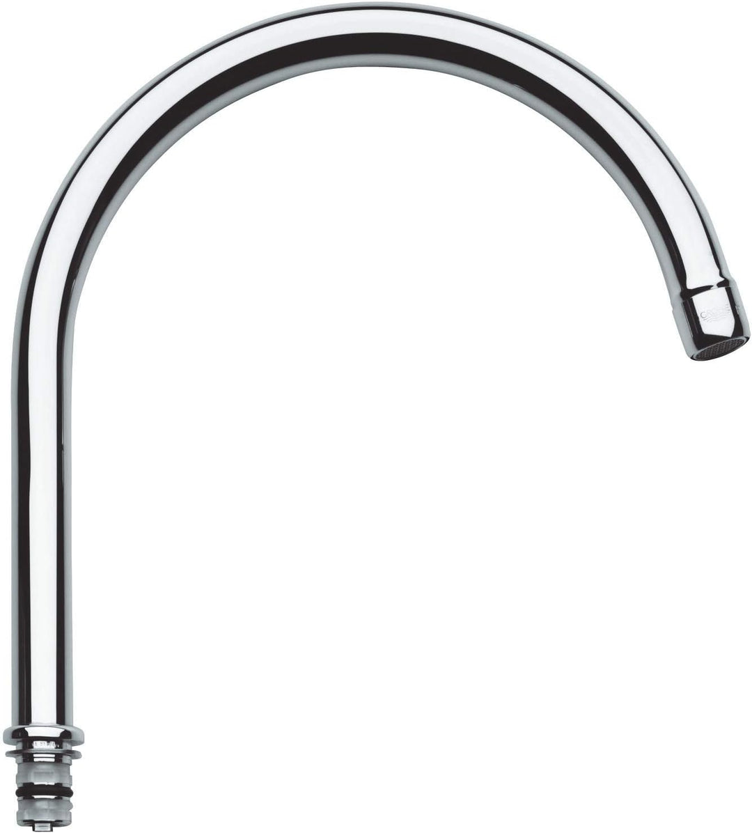 GROHE Rohrauslauf (langlebige Oberfläche, mit Anschlagbegrenzung und Mousseur), chrom, 13049000