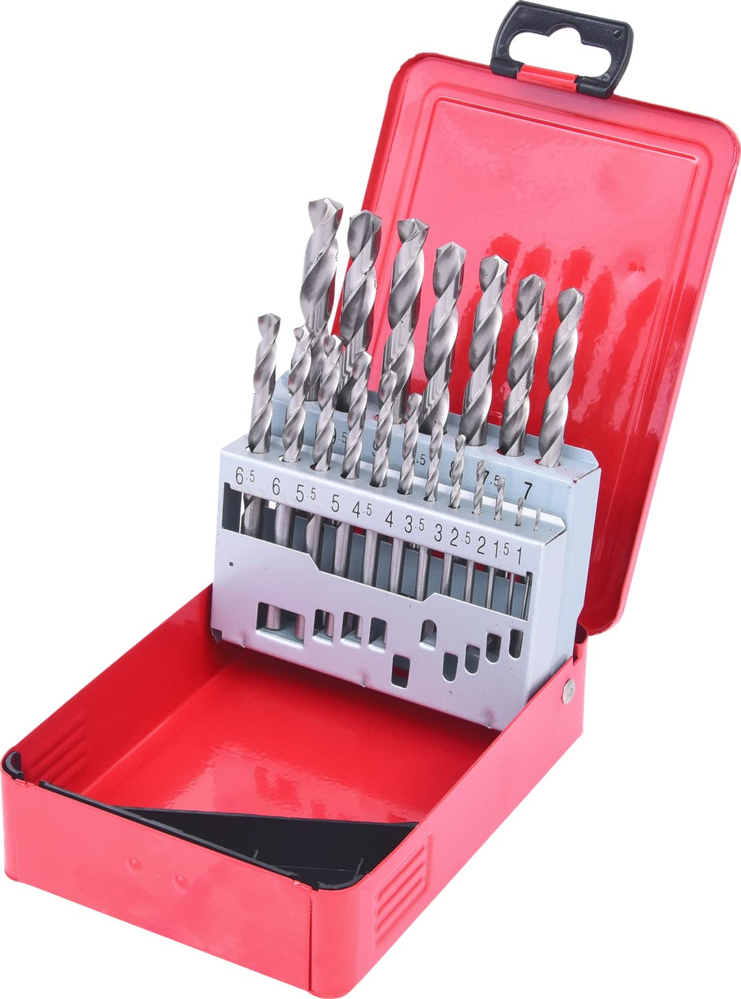 KS Tools 330.2610 HSS-G Spiralbohrer-Satz, Stahlblechkassette, 19-tlg. 1-10mm