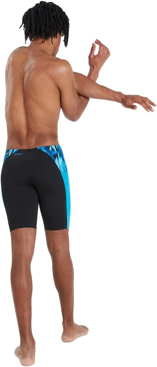 Speedo Men's Swimsuit Jammer Endurance+ Splice Team Colors Jammer 22 Schwarz/Blau, 22 Schwarz/Blau