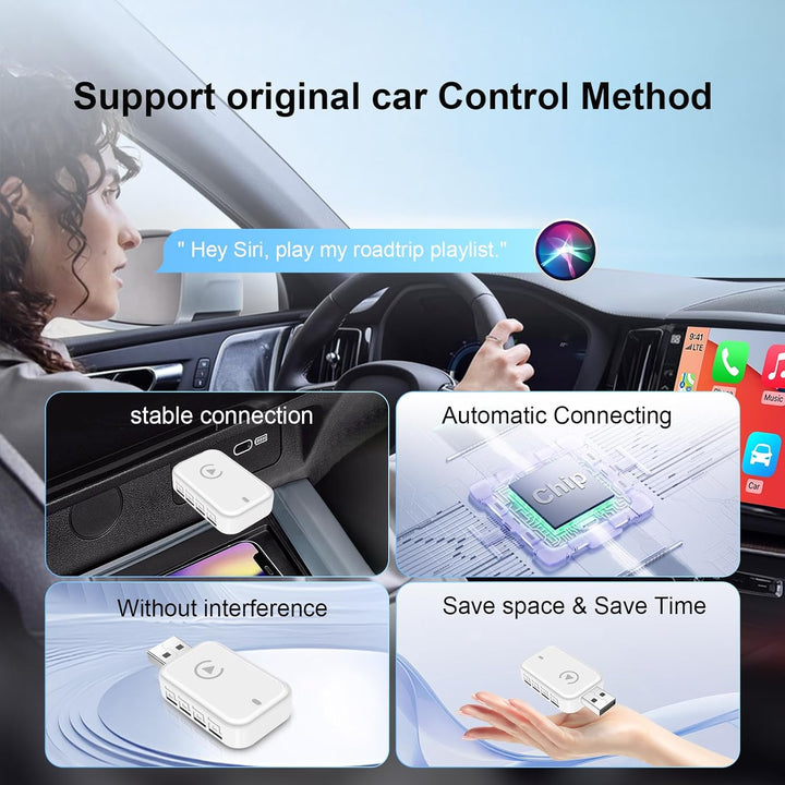 EZoneTronics 2-in-1 Wireless Android Auto & Carplay Adapter, Convert Wired to Wireless Carplay Adapt
